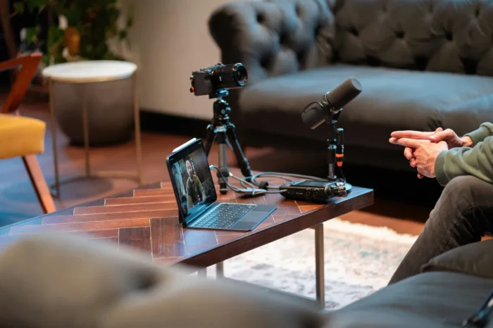 online podcast interjú